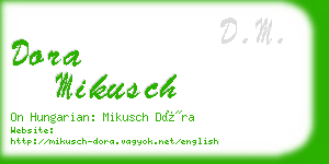 dora mikusch business card